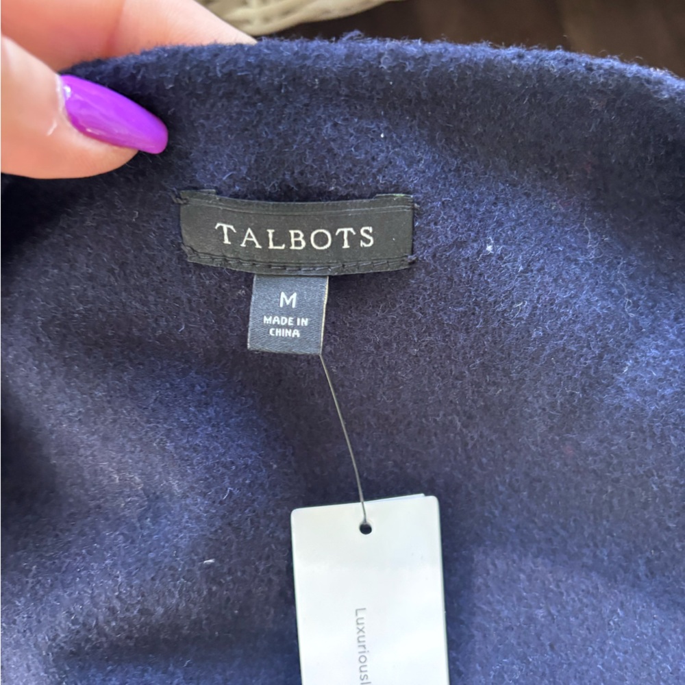 Talbots NEW WITH TAGS Colorblock Wool Blend‎ Vest medium workwear holiday - Picture 7 of 12